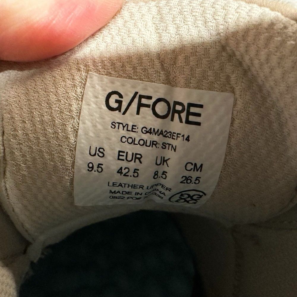 G/FORE Gallivanter Split Toe Waterproof Golf Shoe 9.5 Leather G4MA23EF14-STN - Picture 10 of 14